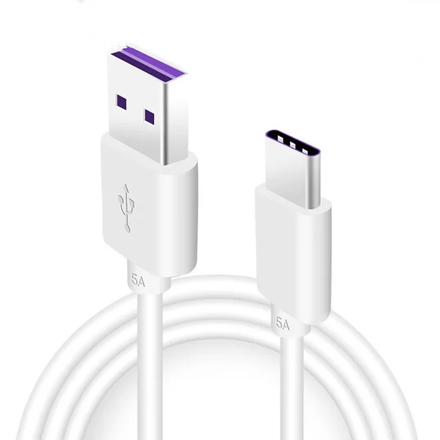 5A USB Type C Cable 0.25m 1m Fast Charging Type-C For Huawei P30 P20 Mate 20 Pro Phone SuperCharge QC3.0 USBC Cabo android c type charger Cables