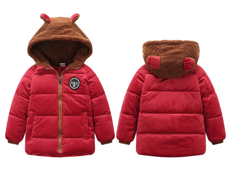 New winter children down& parkas 2-8Y boys girls warm outerwear windproof hooded coats Child thick jacket for kids winter TOPS