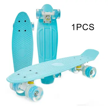 

8 Colors Aluminum Magnesium Alloy Banana Skateboard Youth Road Travel Single Rocker Children Adult Four-Wheeled Scooter Newest