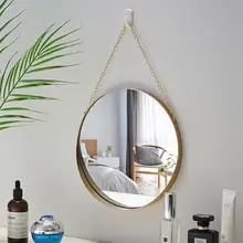 10 дюймов скандинавские солнцезащитные очки геометрическое круглое настенное зеркало подвесной орнамент салон Настенный декор туалета ванной Аксессуары
