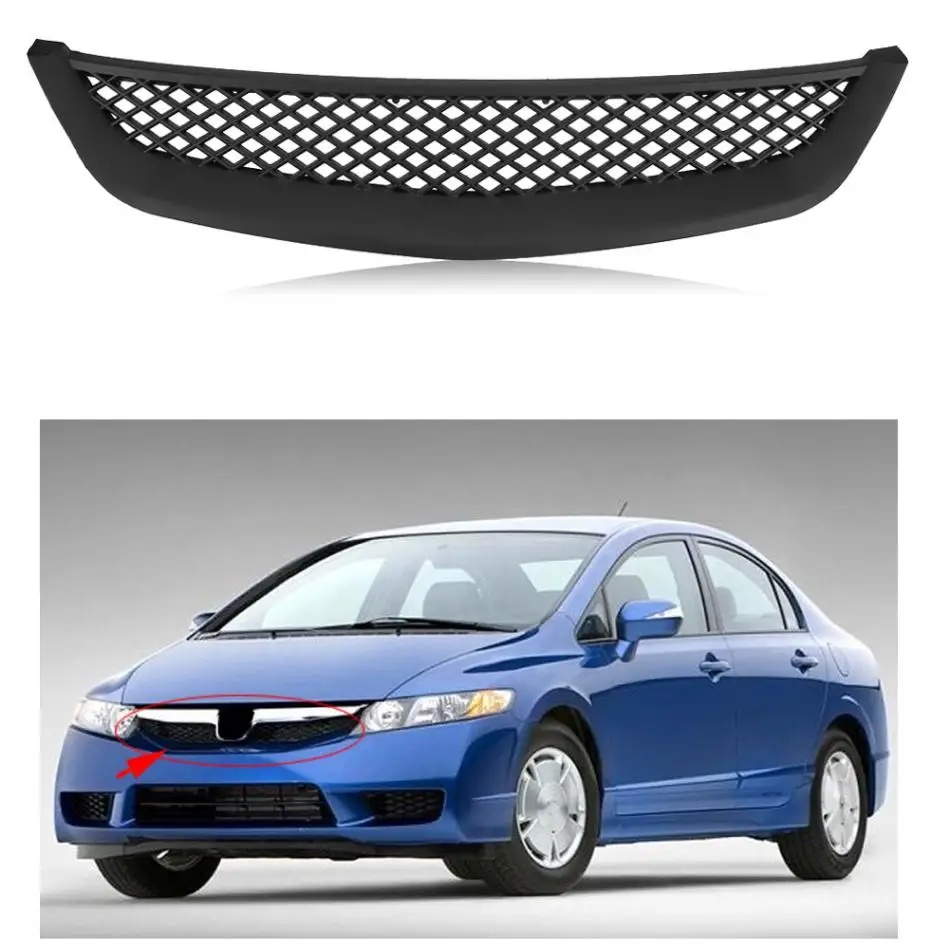Автомобильная решетка для переднего бампера из АБС-пластика Honda Civic Coupe Sedan Тип R