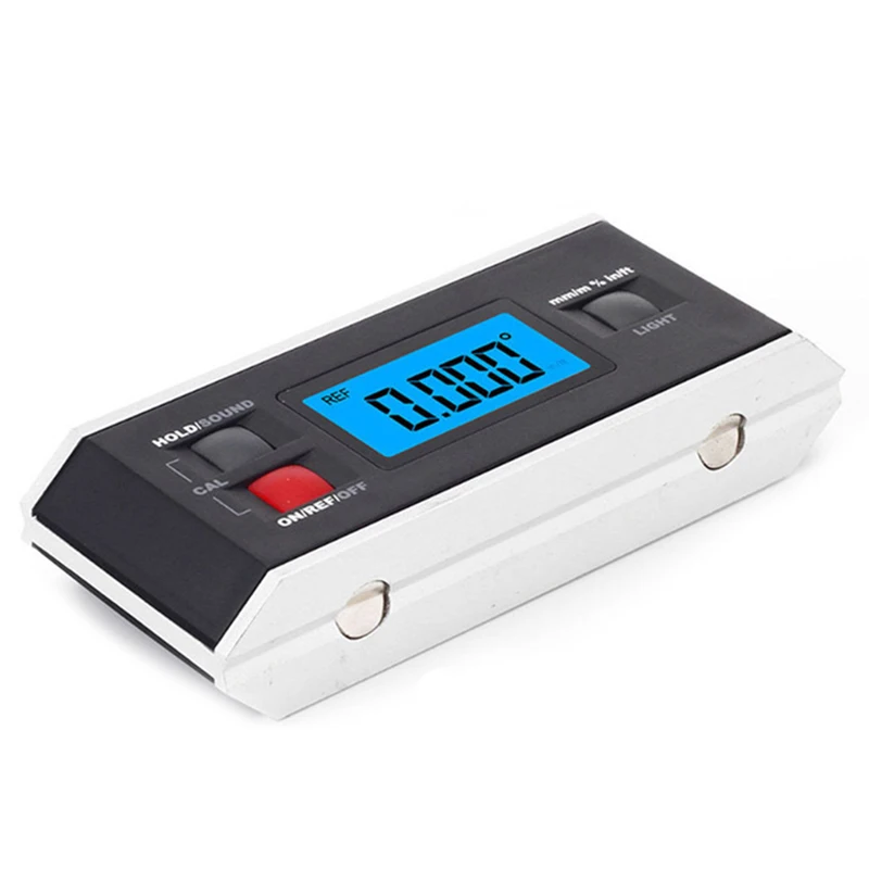  TOP-Digital Protractor With Backlight Alarm Magnetic V-Groove Gauge Level Inclinometer Slope Meter 