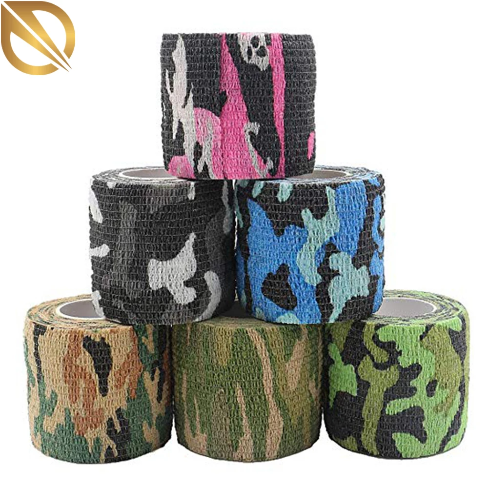 6 Rolls 5*450cm Disposable Self-Adhesive Flex Elastic Camouflage Bandage Tattoo Handle Grip Tube Wrap Elbow Stick Medical Tape | Красота и
