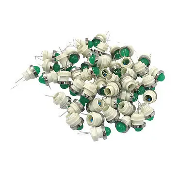 

50 Pcs 10mm 24VDC Green Round Head LED Lamp Indicator Pilot Light AD11-10/20