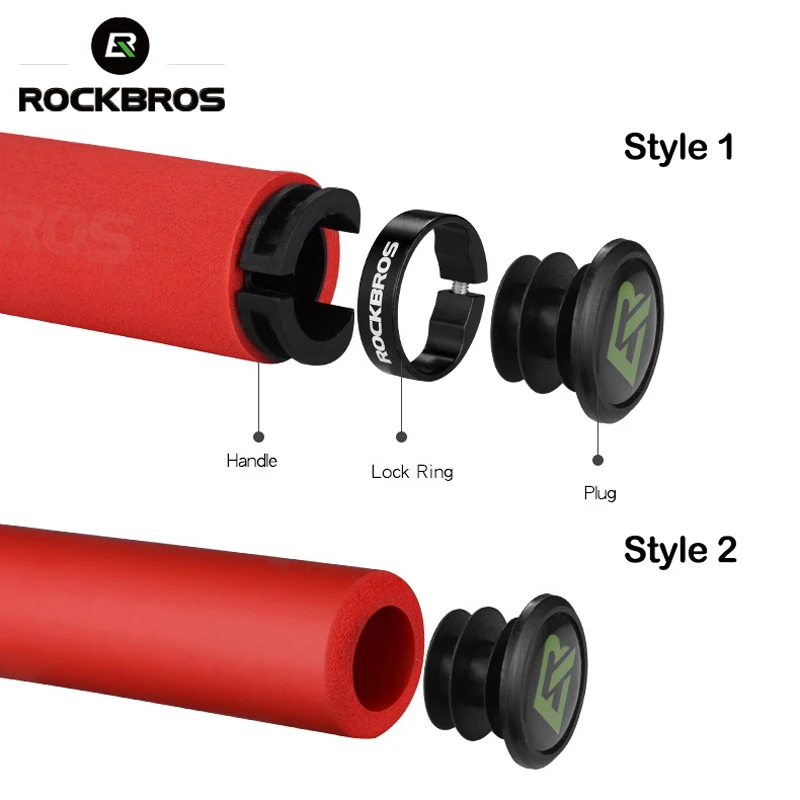 Губчатые силиконовые ручки ROCKBROS для велосипеда горного антизажимные