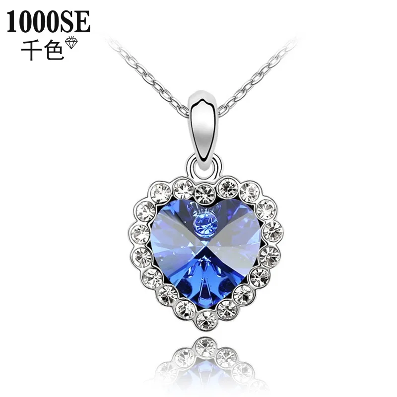 

1000SE Shih Element Austria Import Crystal Necklace True Love for Life Europe And America Heart Pendant Jewelry Accessories