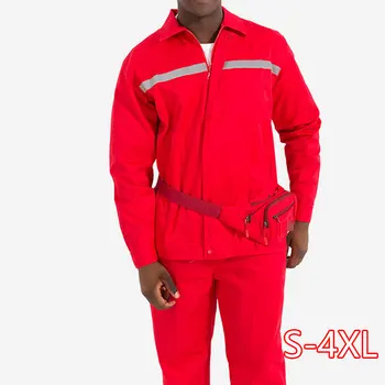 

Spring and Autumn 2 Piece Pants Jacket Long Sleeve Casual Workwear Engineering Suit Set 2020