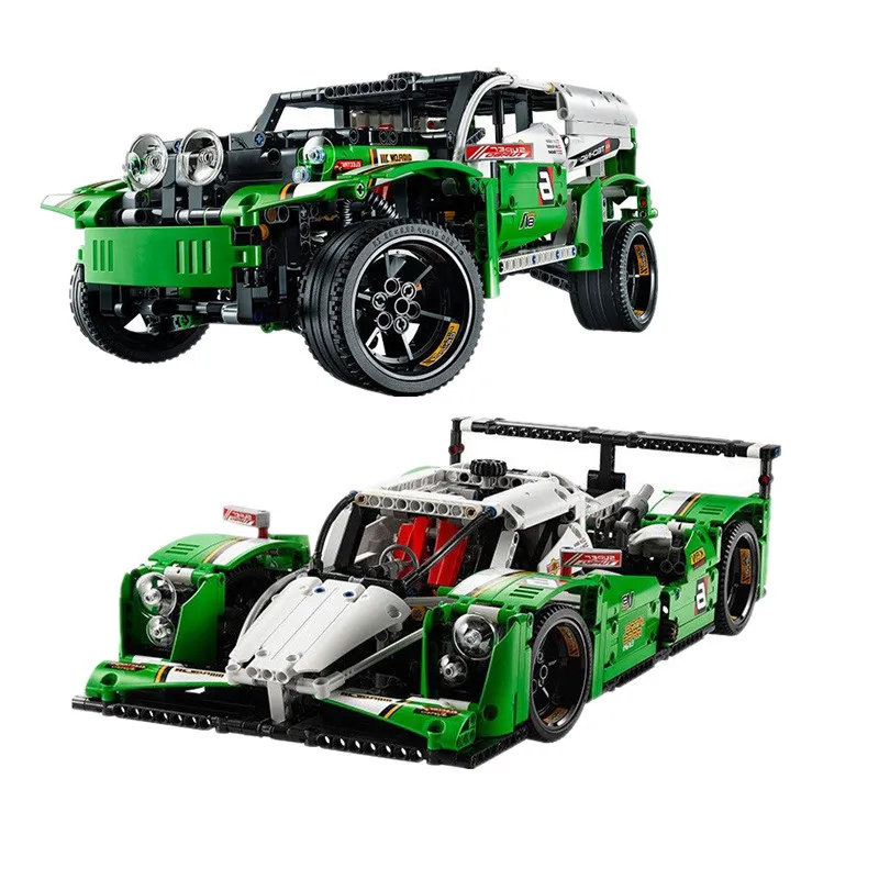 

2 IN 1Technic series super racing car building blocks 24-hour Race cars SUV city MOC model bricks boy Toys for children gifts