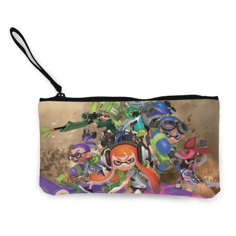 customized WHEREISART Splatoon 2 мультяшный холщовый кошелек, сумочка для ключей, маленькая сумочка на молнии, кошелек для монет, держатель для карт, сумка, кошелек, Cartera Mujer - Цвет: customized