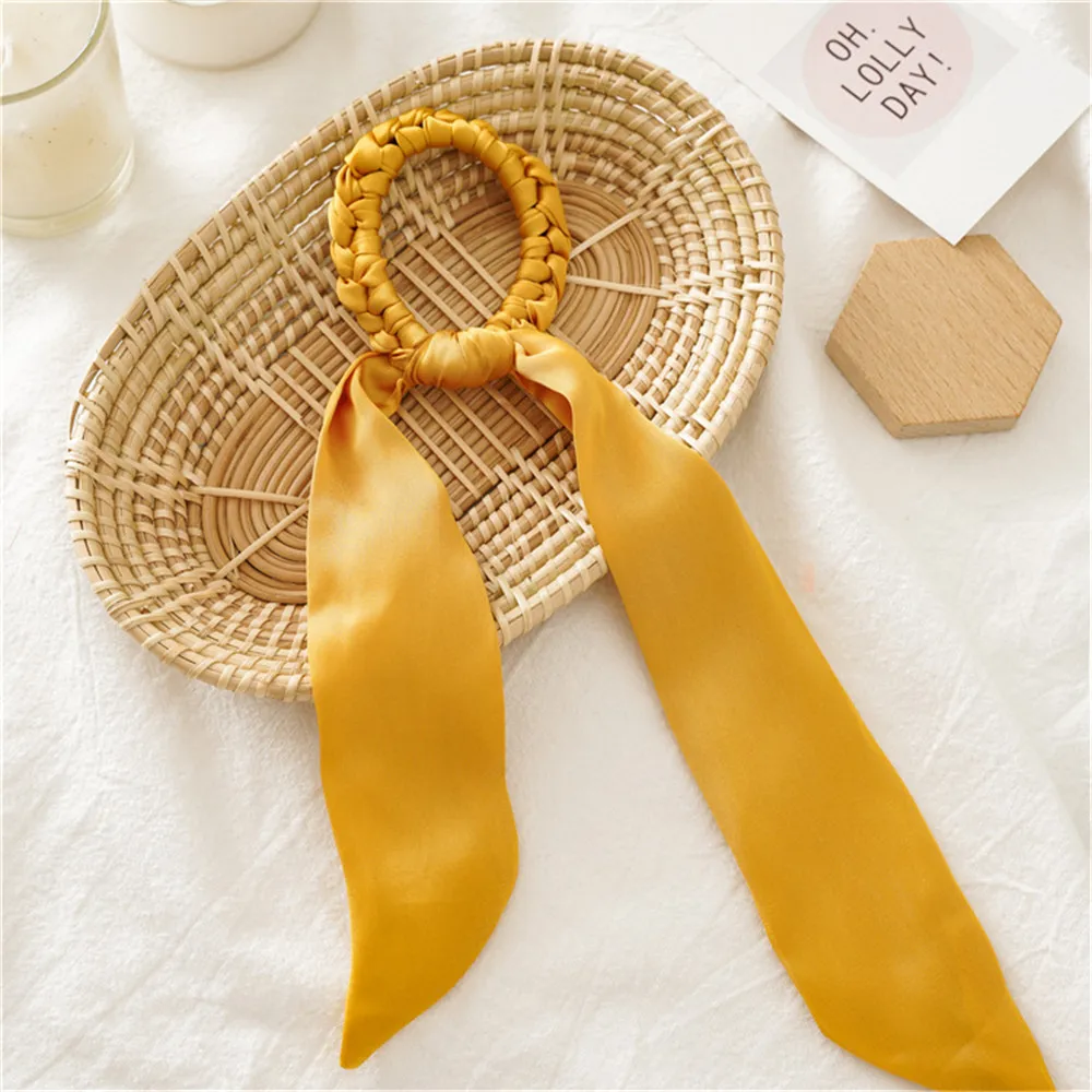 05 Yellow Женские Модные резинки для волос с леопардовым принтом, 1 шт., эластичная резинка, резинка для волос, держатель для конского хвоста, резинки для волос, аксессуары для волос - Цвет: 05 Yellow