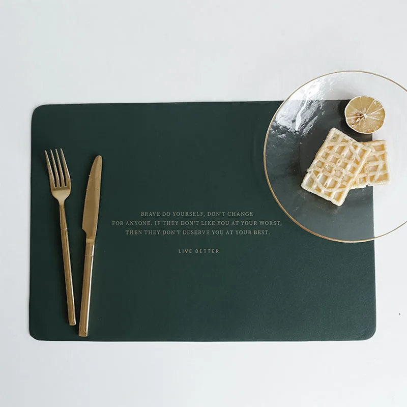 1 шт. водонепроницаемые коврики для обеденного стола из искусственной кожи