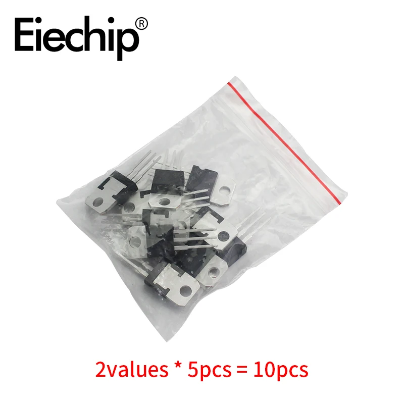 Mosfet Transistor Set TIP122 + TIP127 TO-220 Darlington Transistor NPN 100V 5A 10pcs