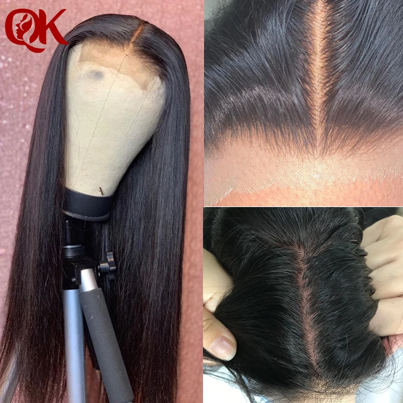 Queenking Hair Lace Front Wig Silk Base 180 Natural Color Lace Front