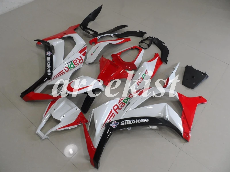 4 подарки ABS Обтекатели комплект подходит для kawasaki Ninja ZX-10R 2011 2012 2013 10R, возрастом 11, 12, 13, 14, 15, набор для тела красного и белого цвета