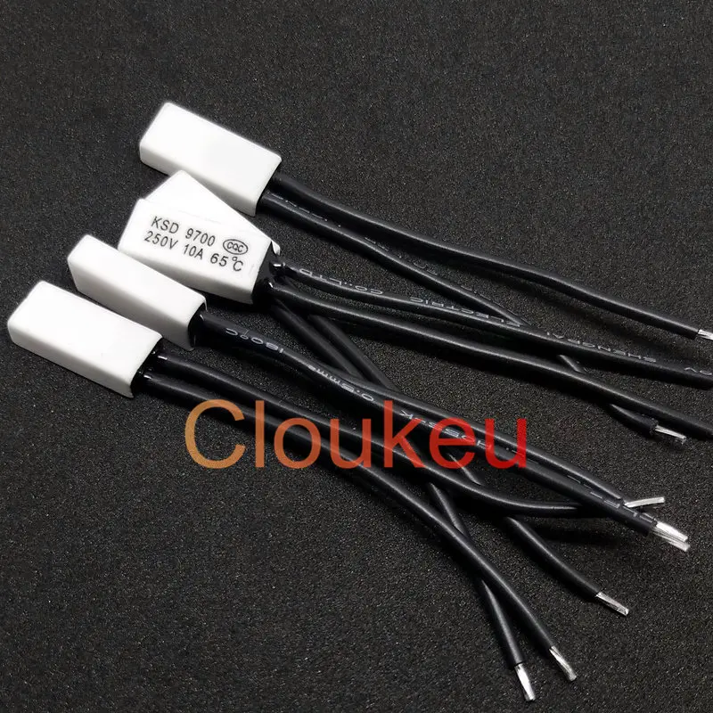 

5Pcs KSD9700 10A Ceramic Temperature Switch Thermal control Normally Closed/Open 40/45/50/55/60/65/70/75/80/85/90/95/100 Celsius