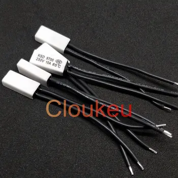 

5Pcs KSD9700 10A Ceramic Temperature Switch Thermal control Normally Closed/Open 40/45/50/55/60/65/70/75/80/85/90/95/100 Celsius