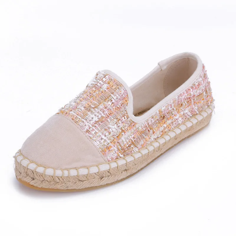 Minmclas/ г. Новые женские эспадрильи на плоской подошве - Цвет: beige