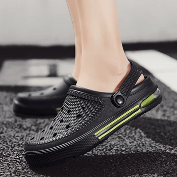 

Men Sandals Summer Shoes Breathable Casual Outdoor Non-Slip Beach Slipper Fashion Light Trend Light Walking Crocse Men Sandals