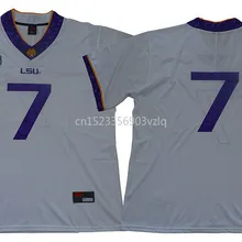 Новое поступление, высокое качество, NCAA LSU#7, футболка, спортивные майки, S-XXXL