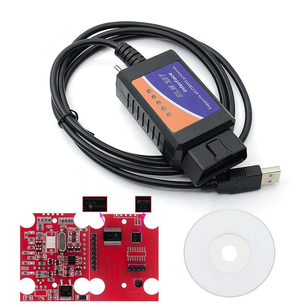 OBD2 Scanner OBD Code Reader Original ELM327 USB FTDI PIC18F25K80 with switch code Scanner HS CAN and MS CAN Super Mini Elm327 obd2 V1.5 Bluetooth