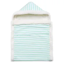 Детское зимнее одеяло; Двухслойное флисовое детское Пеленальное Одеяло; Bebe; конверт в полоску; спальный мешок для новорожденных; детское постельное белье; одеяло