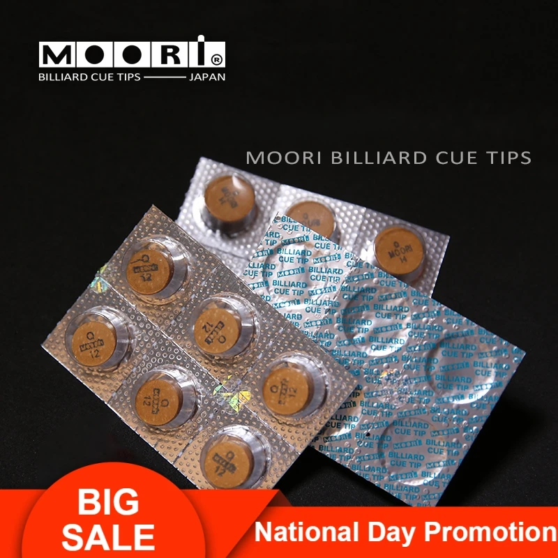 

Original Imported Moor Billiard Tip Pool Cue Tips High Quality 8 Multi-layer GINA Tip Professional Durable Billiard Accessories