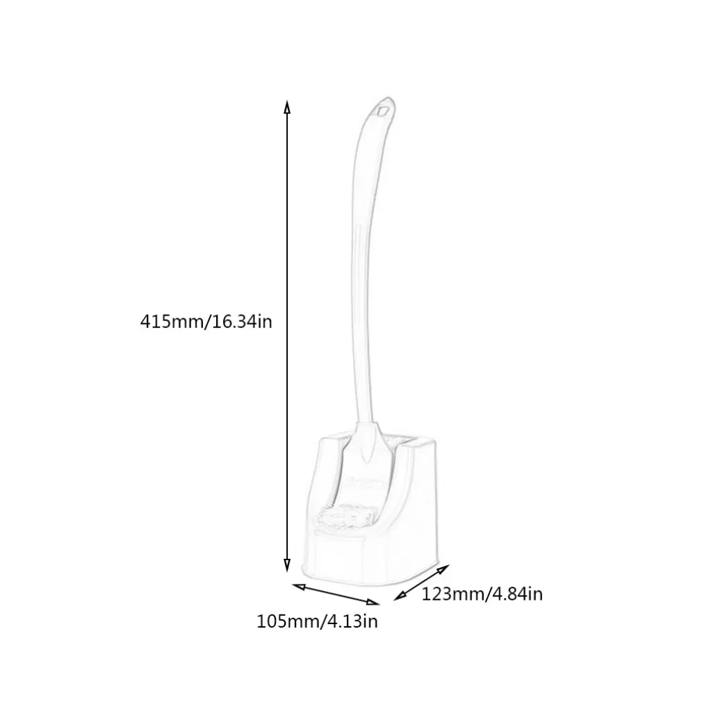 Двухсторонняя щетка для унитаза, толстая пластиковая длинная ручка, щетка для чистки ванной комнаты с держателем, база для дома, отеля, ванной комнаты