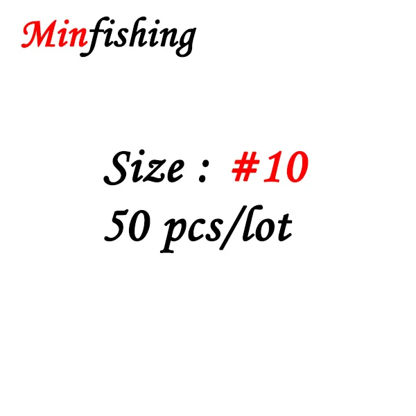 Size 10 Minfishing 50 шт./лот вертлюжная Рыбалка Соединитель крюка Rolling поворотный Рив рыболовные аксессуары - Цвет: Size 10