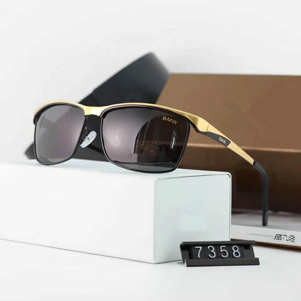 

2018 New Style Men Polarized Sunglasses Fashion Box Color Film Glasses Double Color Electroplated Sunglasses 735