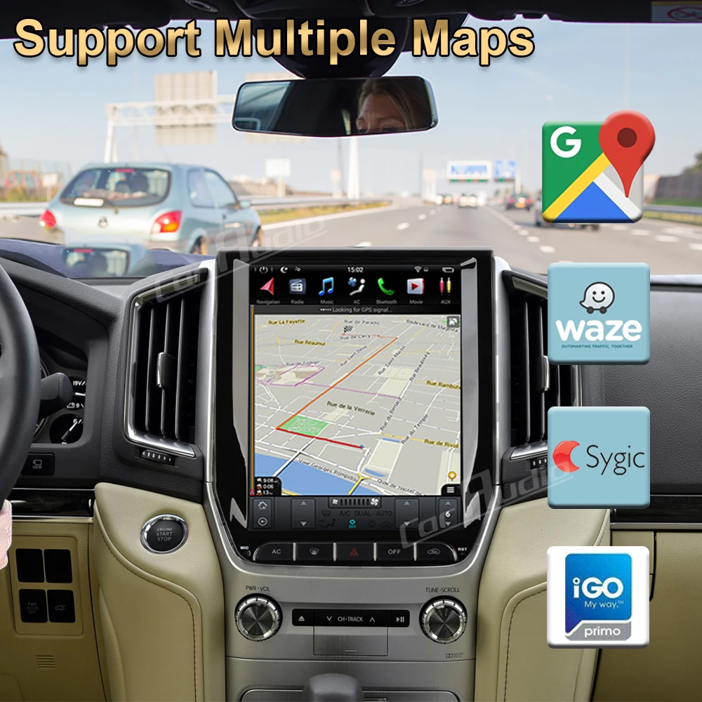 Автомобильный DVD для TOYOTA LAND CRUISER LC200-gps навигация Android 9 Автомобильный мультимедийный плеер радио 12," wifi головное устройство DSP 4G 32GB