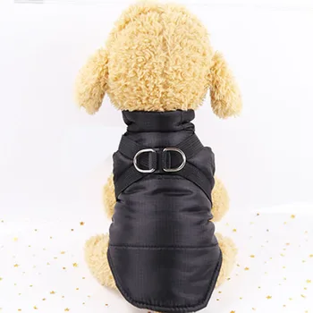 

Winter Pets Jacket Fashion Belt Dog Clothes for Small Dogs Winter Warm Pet Cat Coat Vest New Year Supplies Chihuahua Dog Costume