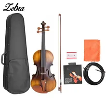 Zebra AV-E310 EQ профессиональная скрипка матовый электроакустический чехол с бантом струны аудио кабель канифоль для начинающих любителей музыки