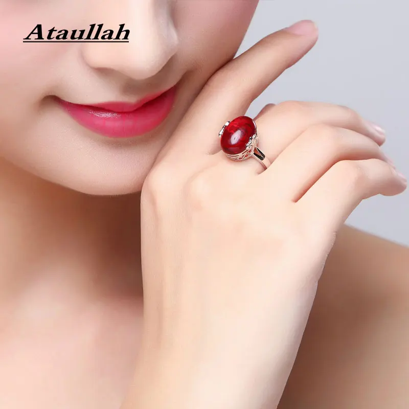 Ataullah Corind n Rojo Rub Esmeralda Zafiro Anillos De Plata 925 