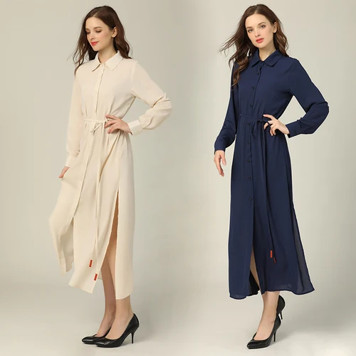 

Loose Casual Fashion Single Breasted Women Dresses Bow A-line Brief Summer Dress Vintage Korean Open Side Split Dresses