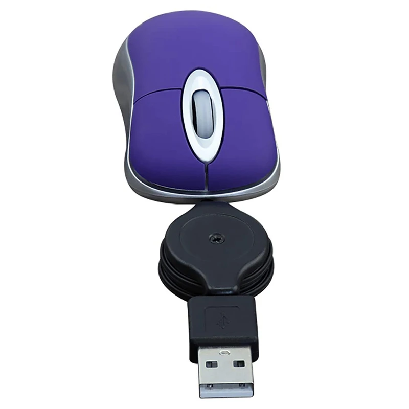 Мини USB Проводная мышь, маленькая Выдвижная мышь 1600 dpi, оптическая компактная дорожная мышь для Windows 98 2000 XP Vista версия