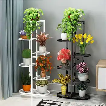 

1pcs Plant Shelves Iron Potted Flower Plant Stand Rack Multiple Flower Pot Holder Shelf Indoor Outdoor Planter Display Organizer