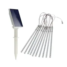 Новое поступление 10 шт. Светодиодные ленты светильник на открытом воздухе на солнечных батареях светильник IP65 Водонепроницаемый светильник 2200 мА/ч, декоративные лампы