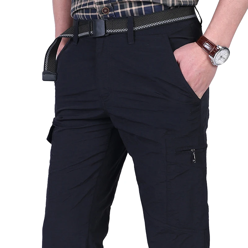 Мужские рабочие брюки-карго с несколькими карманами, для альпинизма, пешего туризма, быстросохнущие, для улицы, летние, NGD88