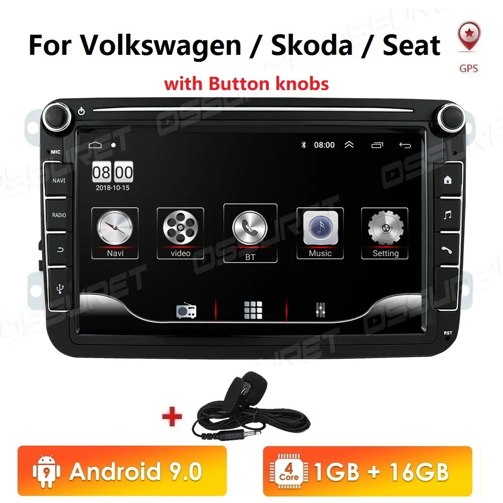 Автомагнитола 2 Din Android 10 GPS навигация для Volkswagen VW Golf Passat B6 CC 2008 Touran Polo Sedan Tiguan Jetta WiFi 4G