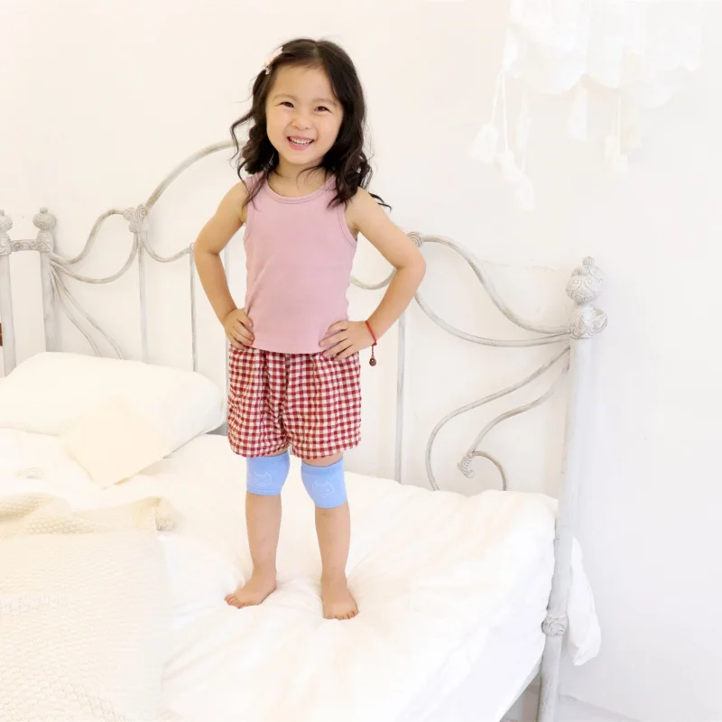 Детские Todler простые противоскользящие унисекс Ползания одежда аксессуары сетки Вязание мультфильм колено цвет колодки теплые колодки дети