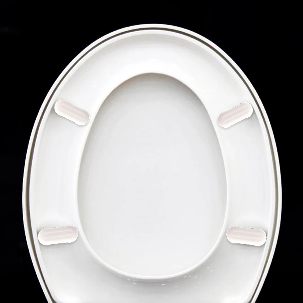 4Pcs/lot Self-adhesive Toilet Seat Sticker Antislip Gasket Rubber Cover Bathroom Products Cushioning Pads Increase The Height toilet seat accessories