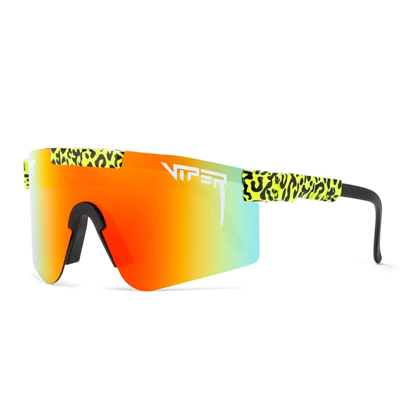 

Fashion Classic BRAND Mirrored Green lens pit viper Sunglasses polarized men sport goggle tr90 frame uv400 protection with case