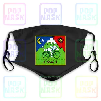

Dust Mask with Filter Bicycle Day Bike Trip Lsd Acid Dr Albert Hofmann Acid Party Washable Reusable Mask