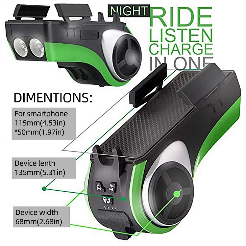 Открытый водонепроницаемый велосипедный Bluetooth динамик глубокий бас портативный беспроводной громкий динамик Профессиональный велосипедный спорт динамик Mp3 плеер