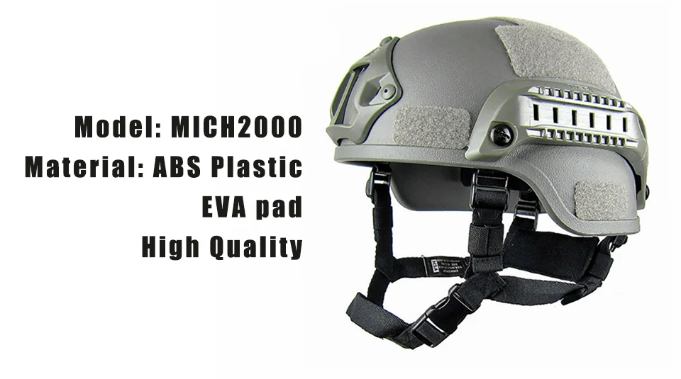 

Quality Lightweight FAST Helmet MICH2000 Airsoft MH Tactical Helmet Outdoor Tactical Painball CS SWAT Riding Protect Equipment