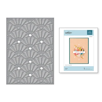 

2020 Hot New Cuts Nesting Fan Rectangle Background Molds Metal Cutting Dies Foil and Craft Scrapbooking For Card Making no stamp