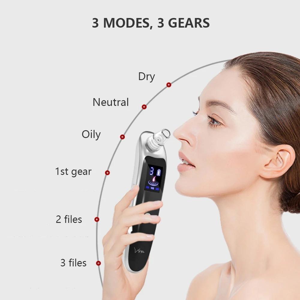 Пылесос для удаления угрей на лице 6 инструментов черных точек вакуумный