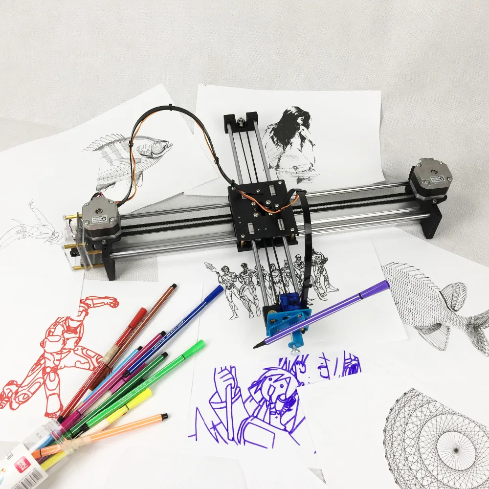 The P-CNC Plotter is a DIY drawing machine 'disguised as a quadruped robot'  | Arduino Blog
