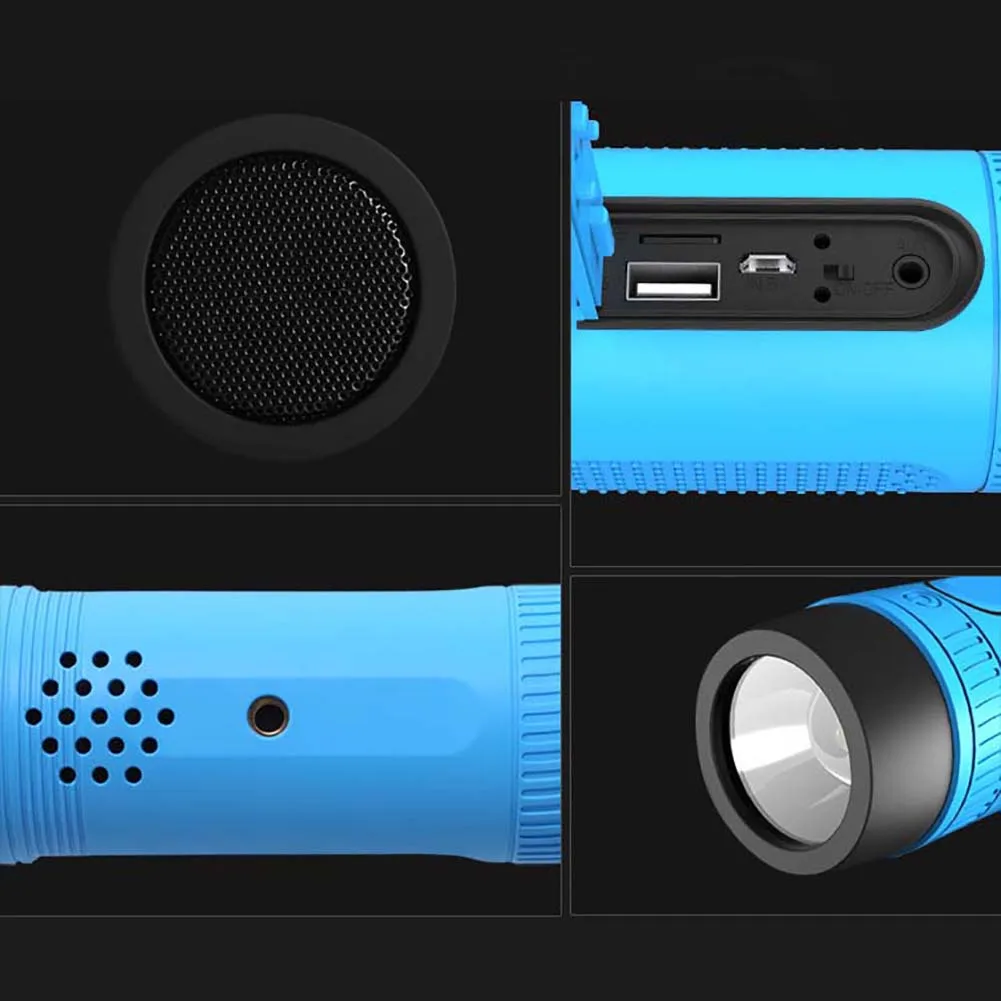Портативный беспроводной Bluetooth динамик супер бас Высокое качество звук сабвуфер стерео открытый динамик s FM радио со светодиодным фонариком