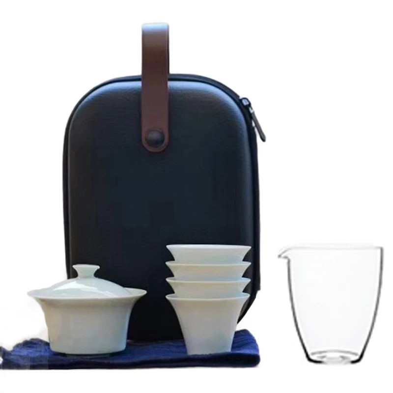 Керамический чайник gaiwan чайные чашки Портативный чайный набор для путешествия с сумкой для путешествий